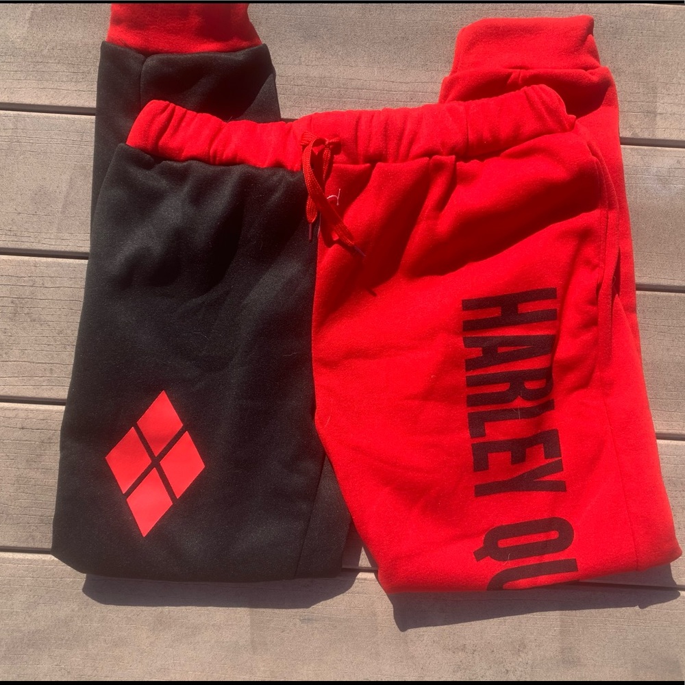 COPY - NWOT Harley Quinn Black+Red Joggers Women!…